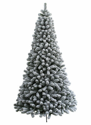 KING OF CHRISTMAS 6.5 Foot 44 Inches  Wide Christmas Tree Pre-lit Flocked | eBay US