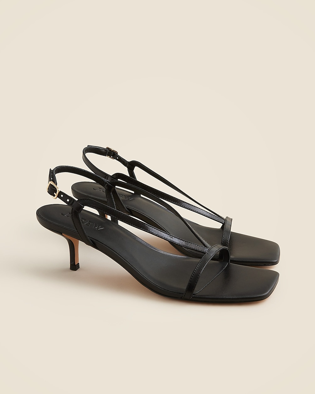 Krista slingback kitten-heel sandals in leather | J. Crew US