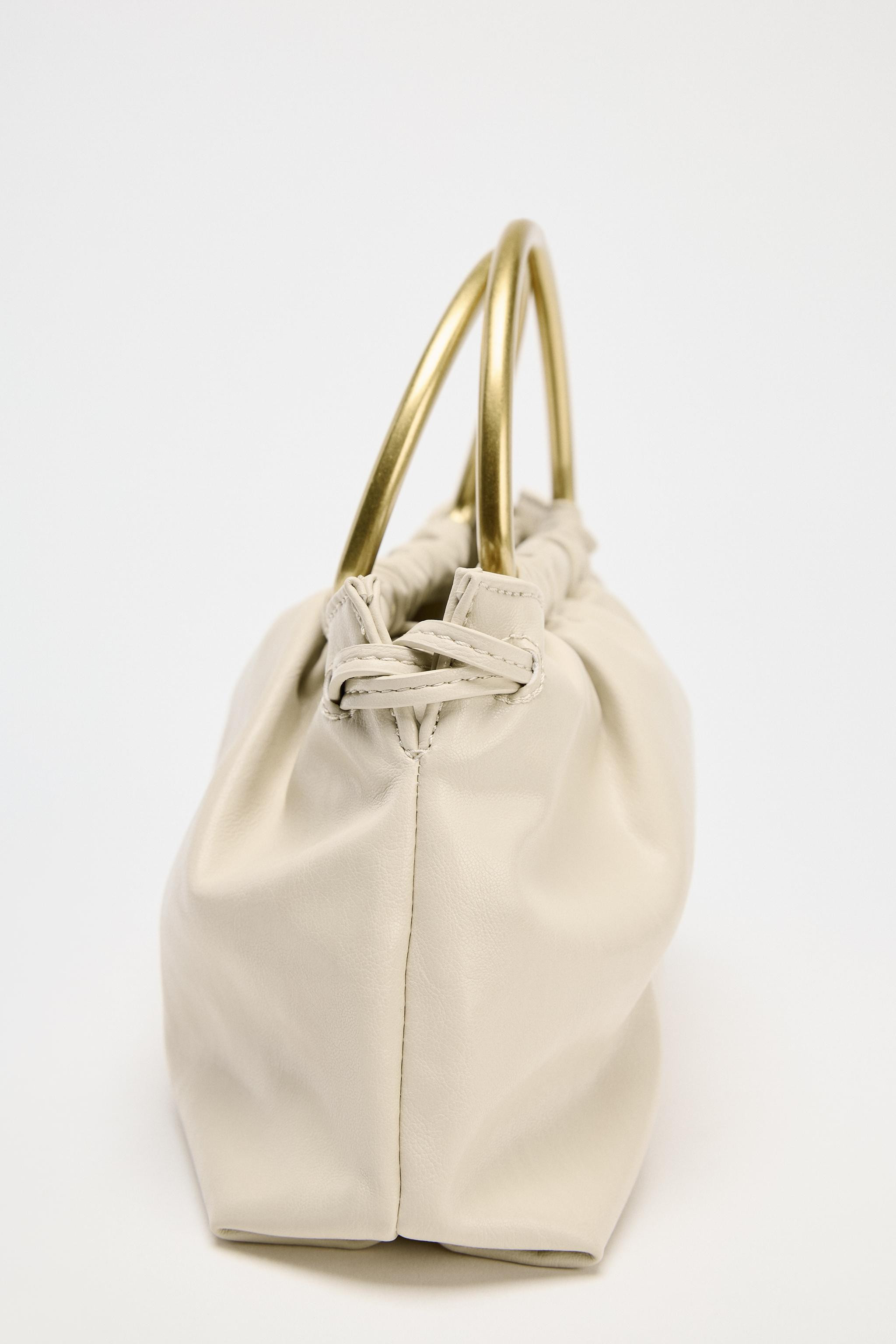 METAL HANDLE MINI BOWLING BAG | Zara US