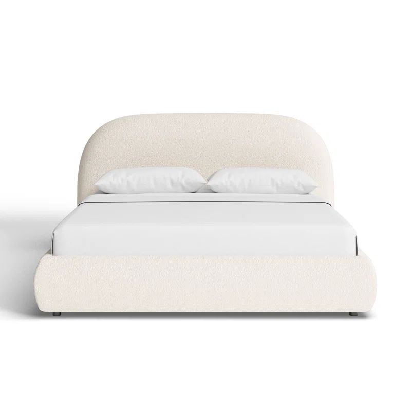 Sadarius Upholstered Fabric Bed with Rounded Headboard | Wayfair North America