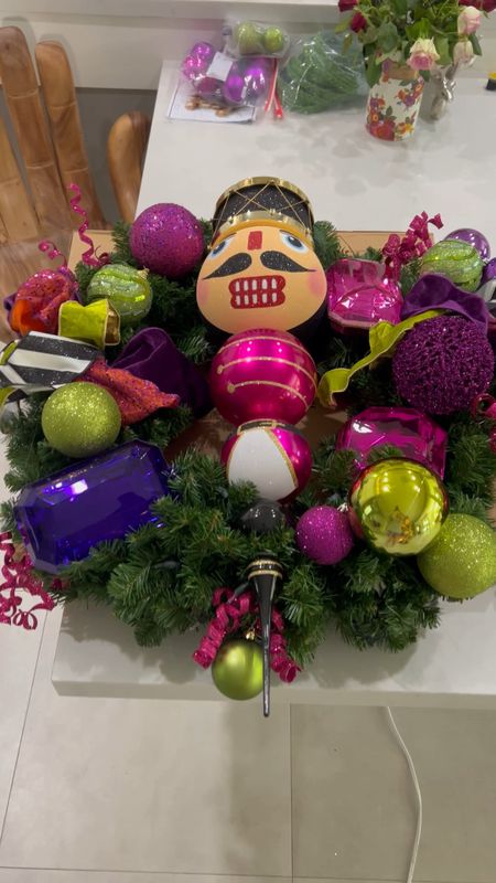 Colorful Christmas wreath — made by me! DIY pink green purple ornament balls and jewel gemstones holiday porch inspo



#LTKHoliday #LTKSeasonal #LTKGiftGuide
