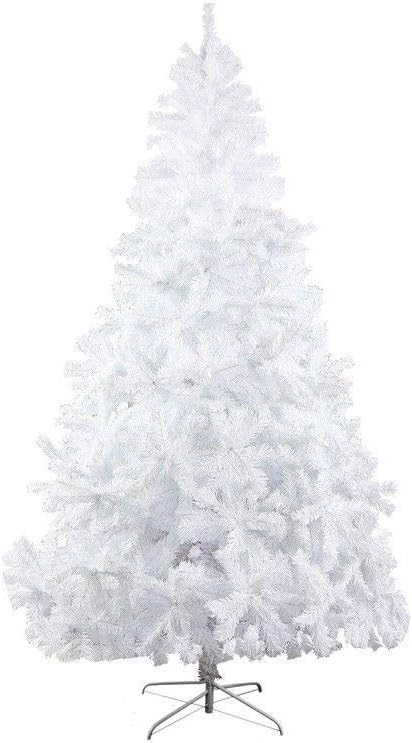 7FT White Christmas Tree Premium Hinged Artificial Pine Tree with Solid Metal Stand and 100 Decor... | Amazon (US)