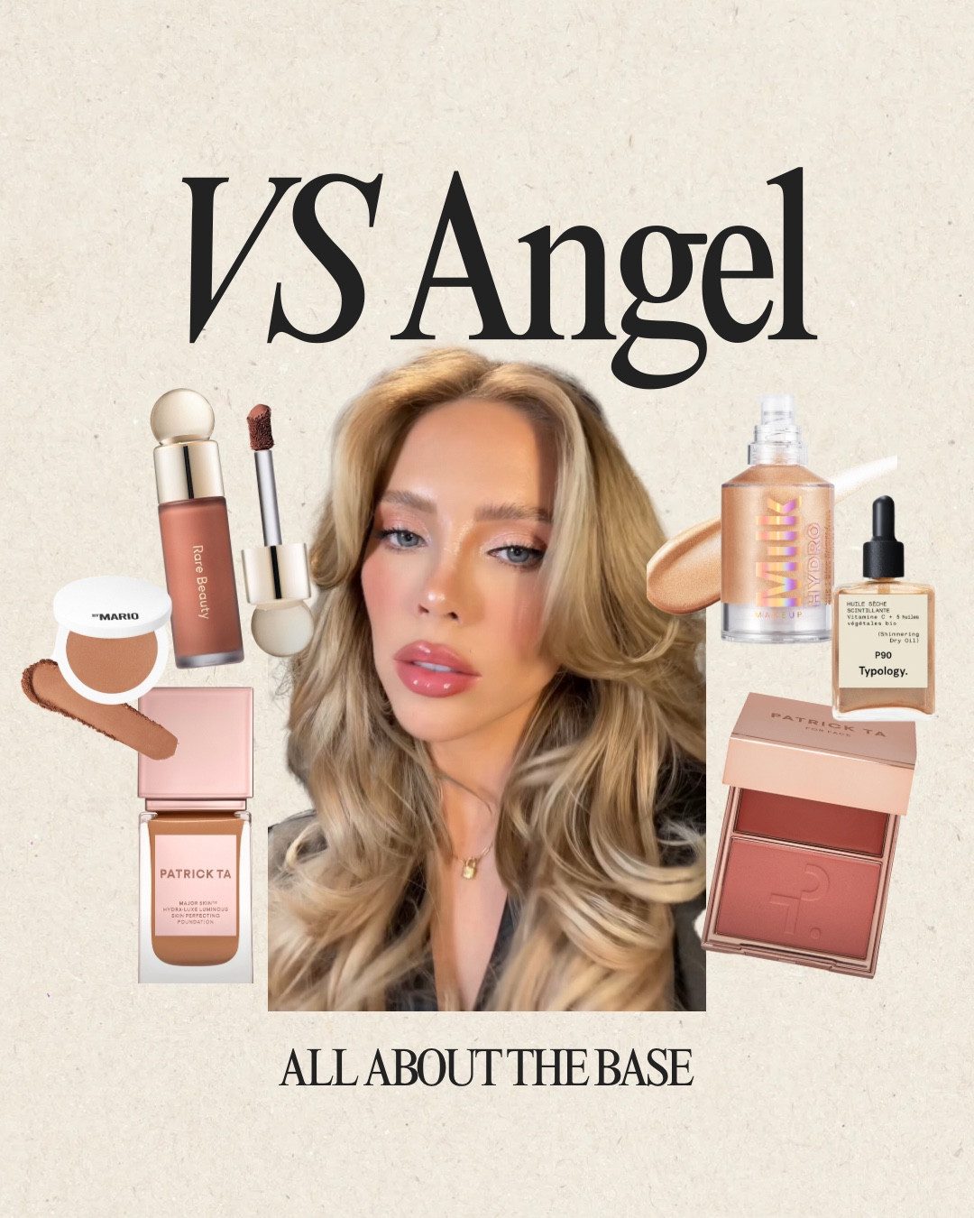 VS Angel makeup base routine! Details:
Patrick Ta Blush Duo: She’s so LA 
Rare Beauty Blush: worth 
Patrick Ta Foundation: 10 Neutral 


#LTKBeauty