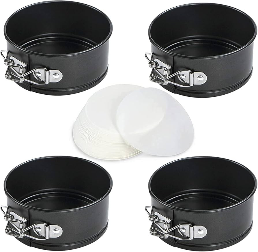 4-Inch Springform Pans Set, 4 Pack Non-Stick Cheesecake Pan, Leakproof Round Cake Pan, Removable ... | Amazon (CA)