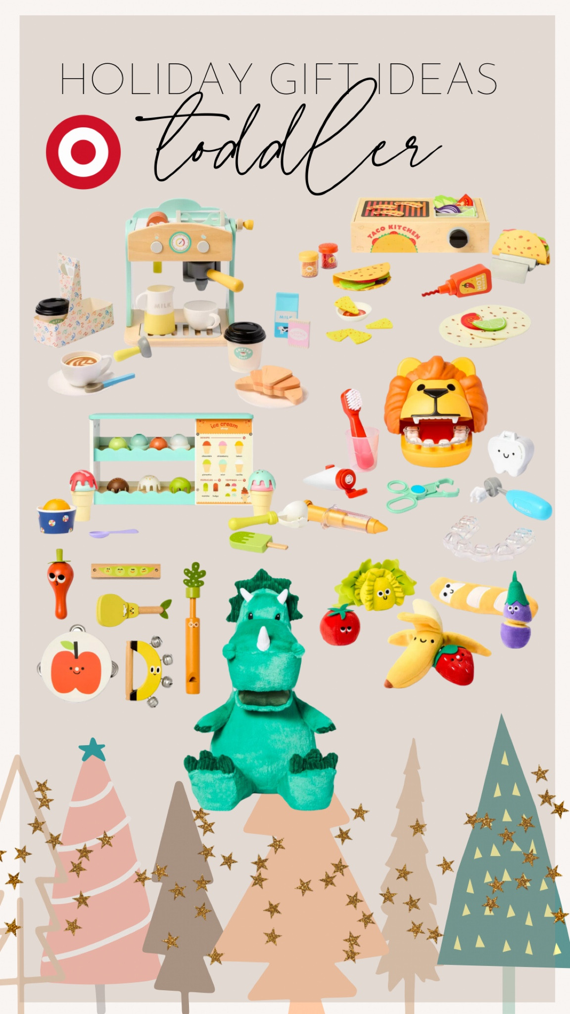 Holiday Gift Guide for Toddlers - I love this Target brand Gigglescape. They have the cutest toy playsets including a dentist set, coffee bar, and ice cream parlor!  

#LTKHoliday #LTKGiftGuide #LTKKids