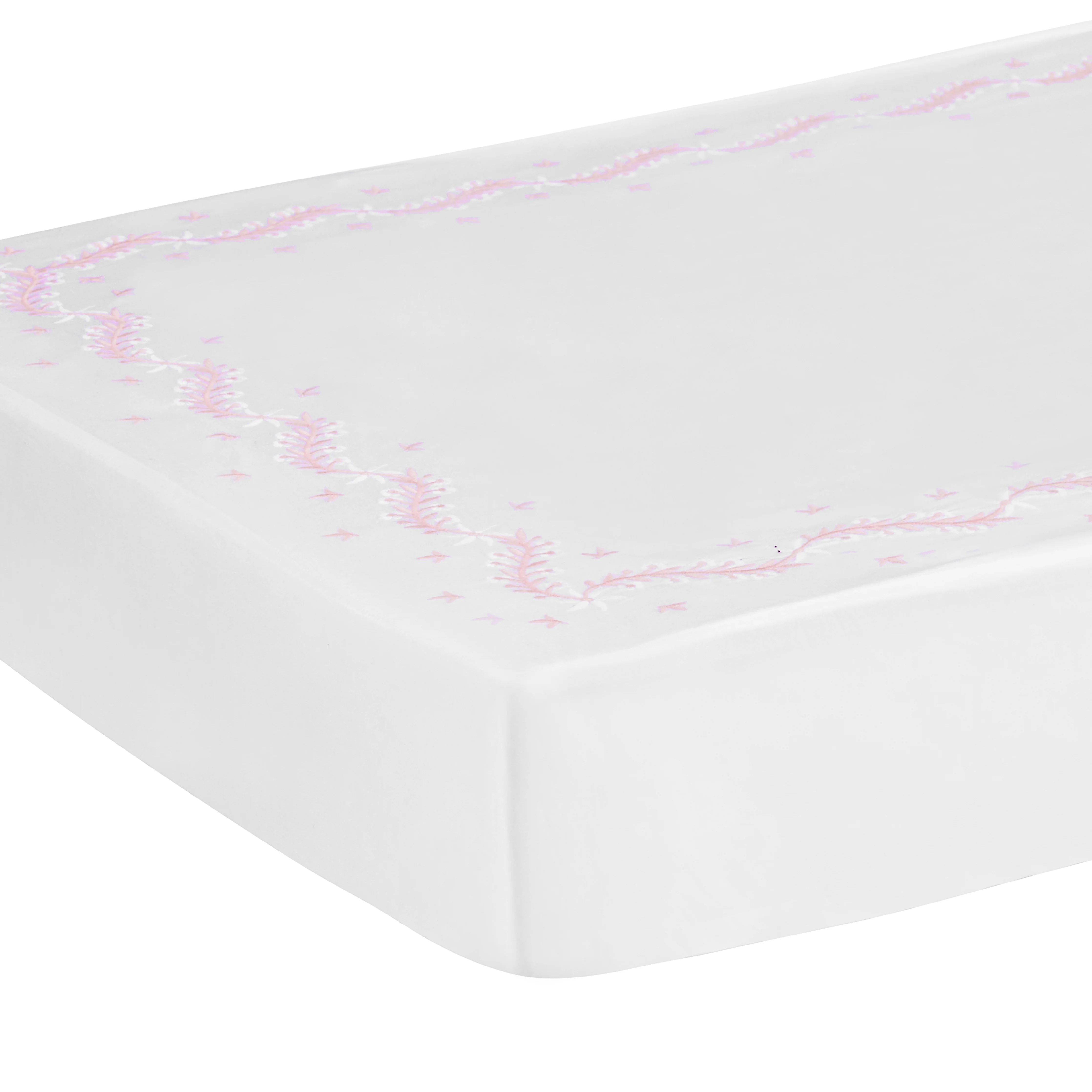 Embroidered Crib Sheet - Blush | Little English