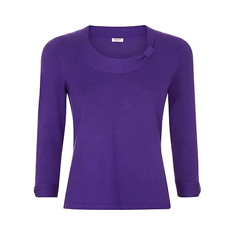 Precis Petite Bow Detail Jumper, Purple | John Lewis UK