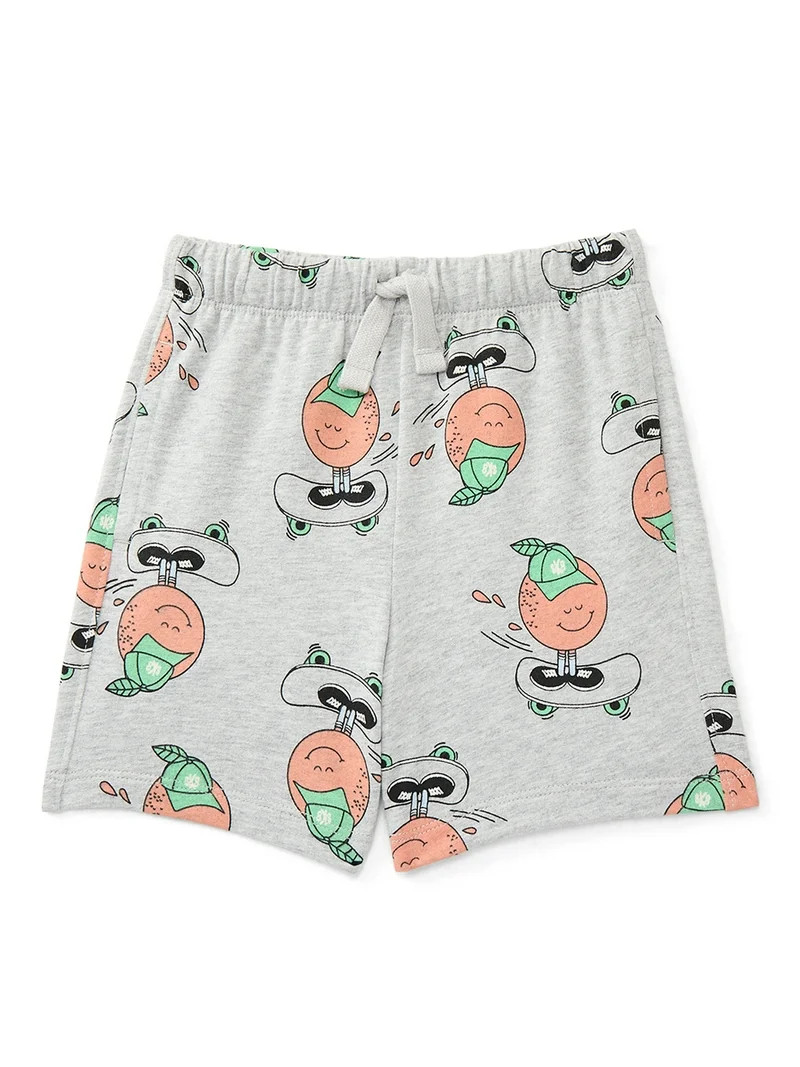 Wonder Nation Toddler Boys Printed French Terry Shorts, Sizes 18M-5T | Walmart (US)