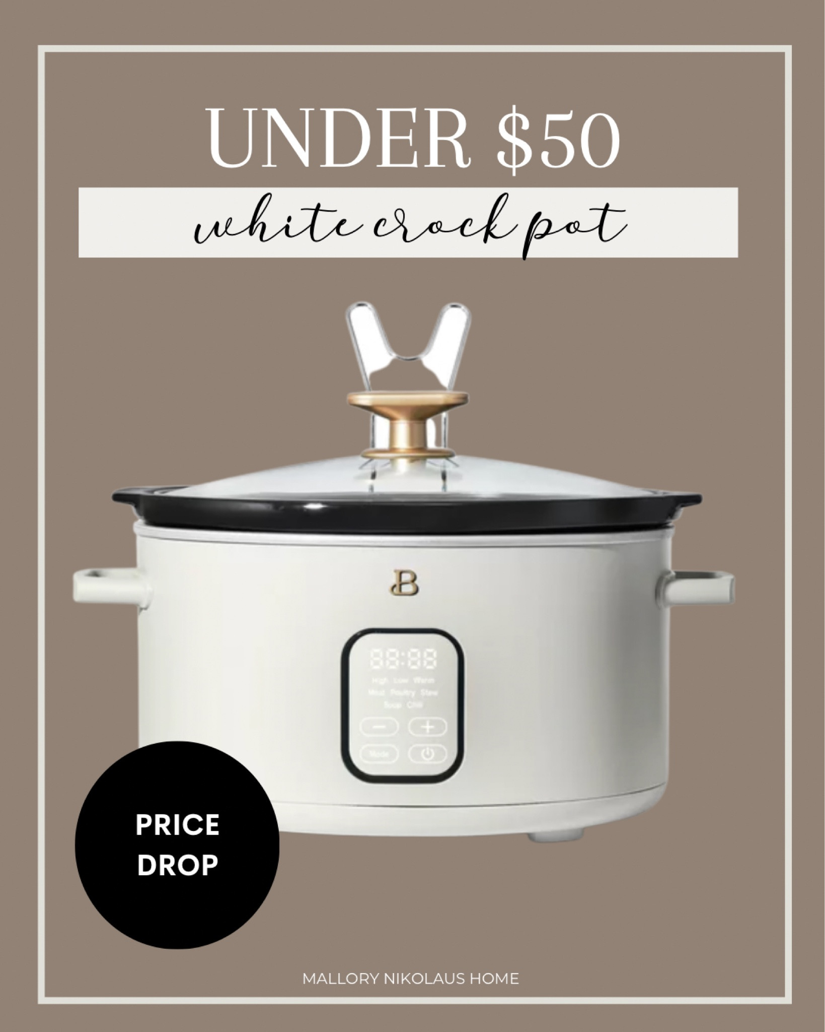  6 Quart Programmable Slow Cooker (White Icing): Home
