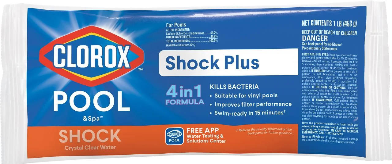 Clorox Pool&Spa Shock Plus for Swimming Pools, 1 lb - Walmart.com | Walmart (US)