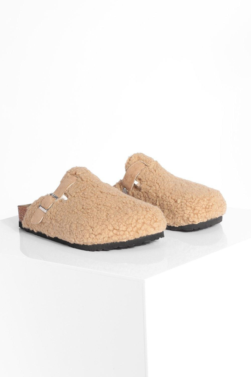 Borg Closed Toe Clog | Boohoo.com (US & CA)