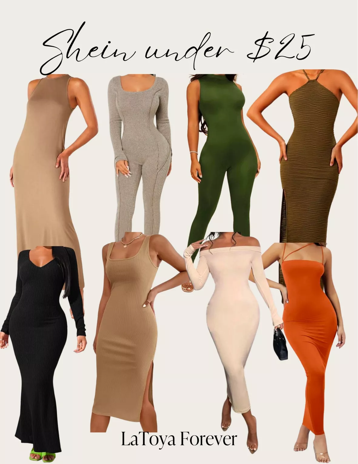 SHEIN SXY Solid Maxi Bodycon Dress curated on LTK