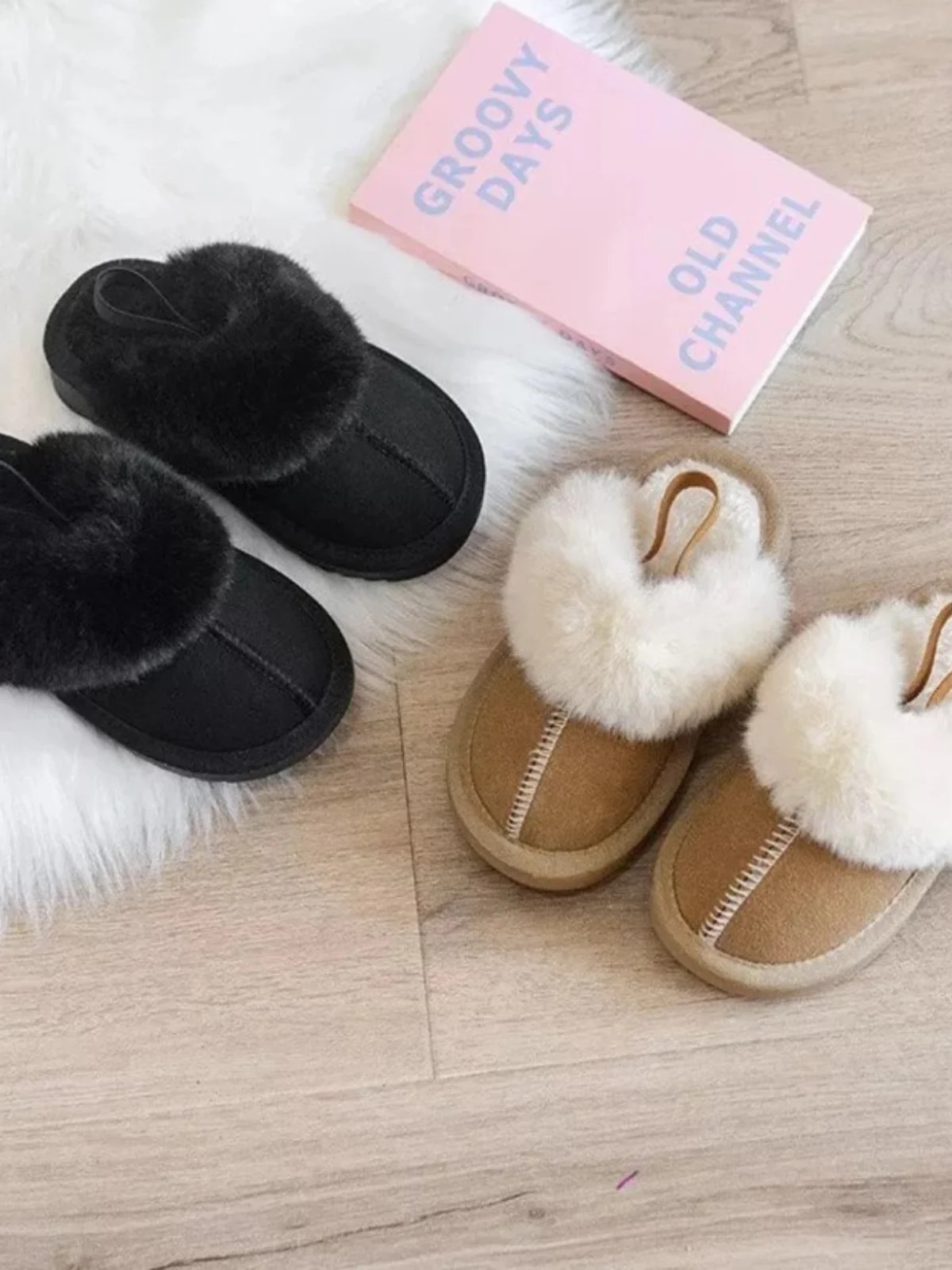 Lounge In Luxury Fur-Lined Slippers By Liv and Mia | Mia Belle Girls