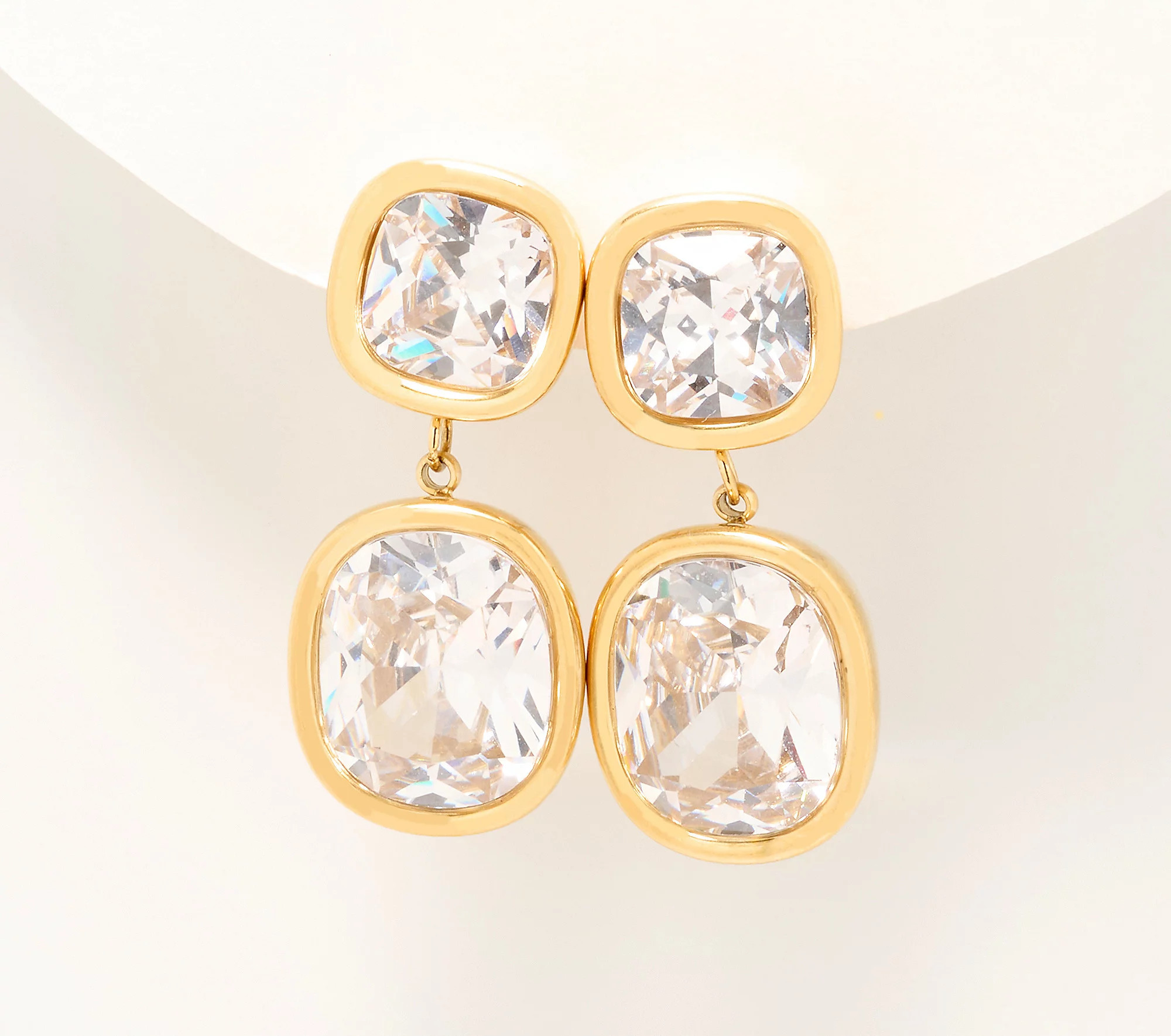 Steel by Diamonique Drop Dangle Earring | QVC