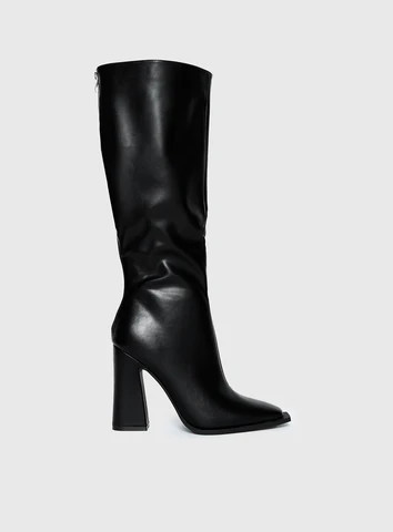 Keeley Boots Matte Black | Princess Polly US
