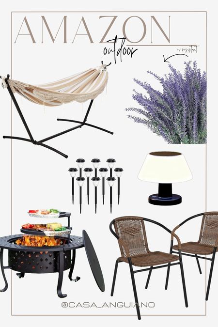 Amazon outdoor Hammock | outdoor plant | faux outdoor plant | outdoor lighting | fire pit | outdoor seating | outdoor chairs | patio | front porch 

#LTKhome