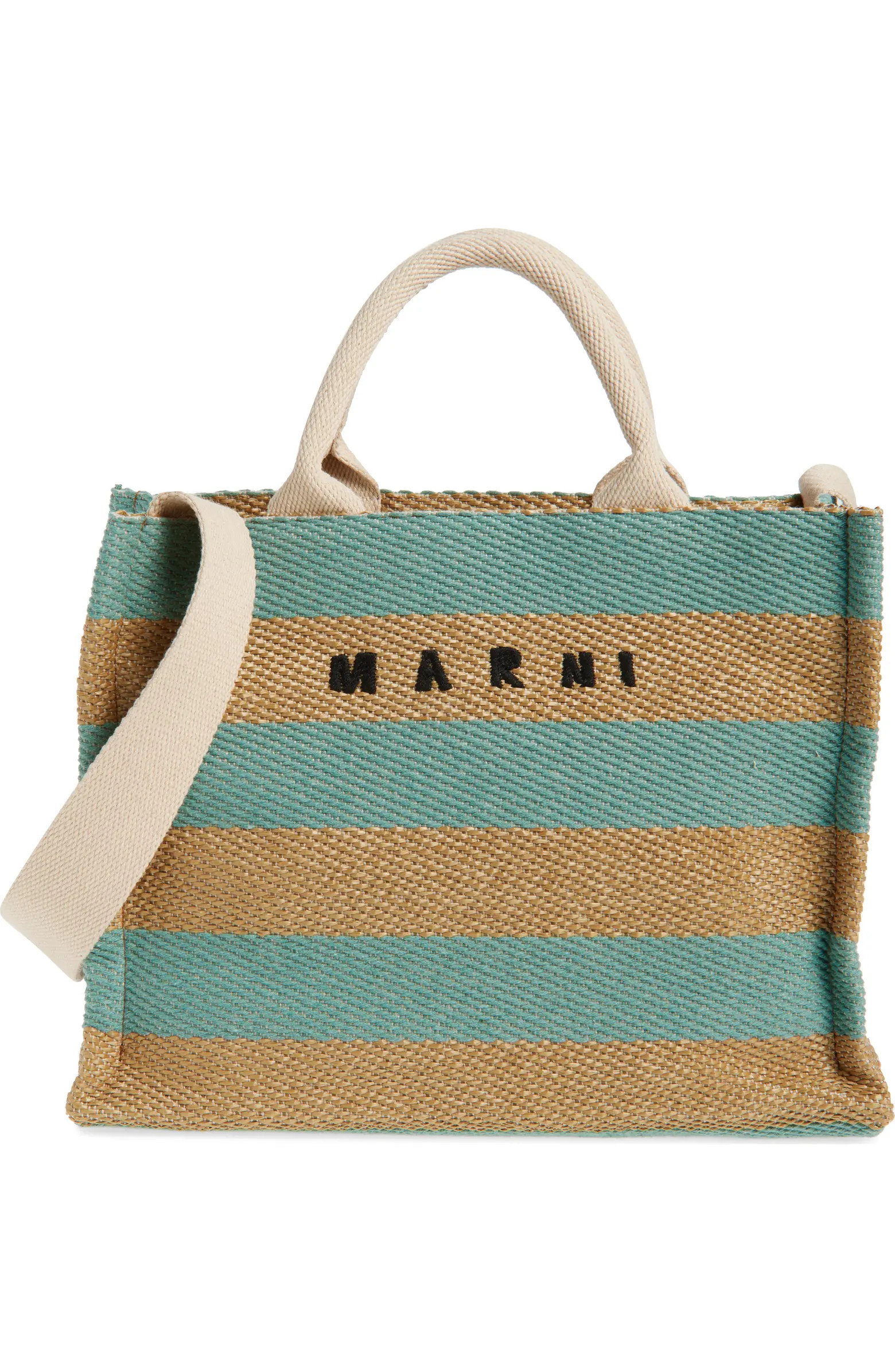 Small Logo Stripe Woven Tote | Nordstrom