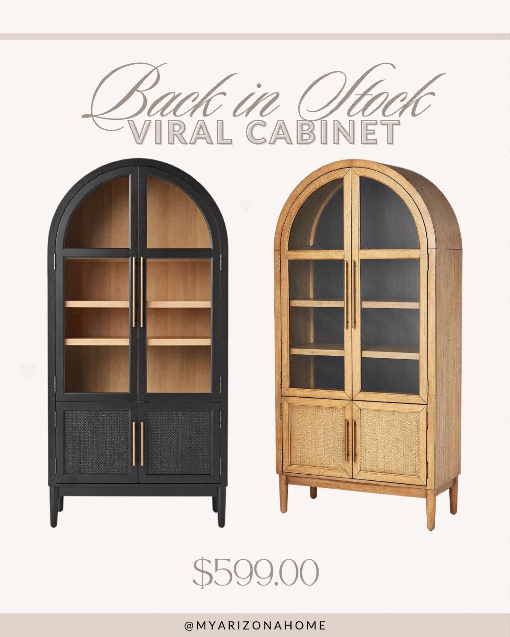 Viral Arched Cabinet Back in Stock - Under $600 - China Cabinet 

#LTKStyleTip #LTKHome #LTKSaleAlert