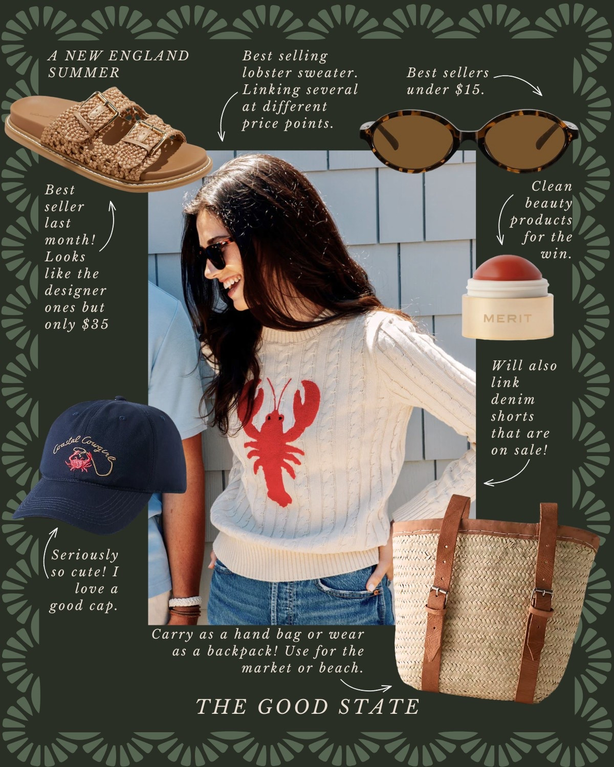 A New England Summer🦞 Save up to 76% today! This collection is for all the girlies living their best life as the summertime sunshine warms their face and the sea breeze blows through their hair. This is for the ones dreaming of evening strolls on Nantucket’s cobblestone roads and endless hydrangeas all around. For the ladies who love all things gingham, a lightweight sweater and all the classic stripes. For the ones who enjoy sailing in Newport, a picnic on the Cape Cod seashore and happy hour in Martha’s Vineyard. This collection is for you🦞 ⚓️ 🧺 

Ootd, outfit idea, style tip, classic style, timeless style striped sweater, quince, J.Crew, J.Crew, factory, target, target fashion, target style, Walmart, Anthropologie, Anthro, Madewell, white dress, spring dress, summer dress, spring fashion, summer fashion, vacation, outfit, Memorial Day sale, Memorial Day, outfit, Fourth of July, outfit, red, white, and blue outfit, gingham dress, quilt dress, organic skin, care, pearl, jewelry, Abercrombie, and Fitch, Tuckernuck, Madewell, H&M, Amazon, Amazon style, farmers market outfit, sissy light hat, dolce vita, women’s shoes, raffia bags, wedding guest dress, graduation dress, wedding guest, Lauren England, the good state

#LTKStyleTip #LTKSaleAlert #LTKFindsUnder50