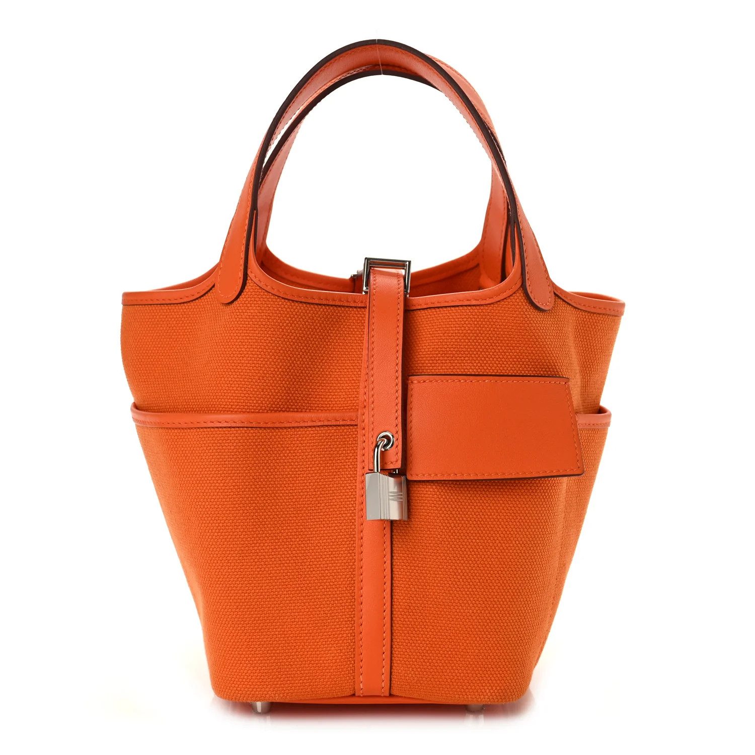 Hermes Toile Goeland Swift Cargo Picotin Lock 18 Orange | FASHIONPHILE (US)