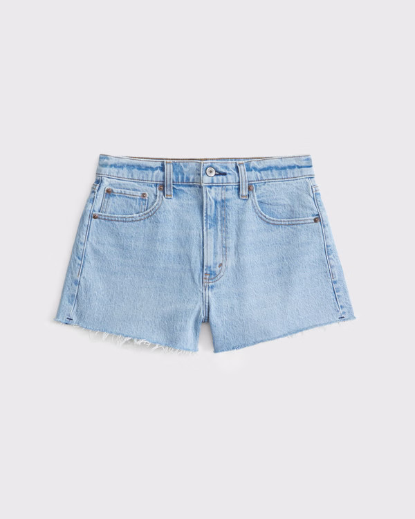 Women's High Rise Mom Short | Women's Bottoms | Abercrombie.com | Abercrombie & Fitch (US)