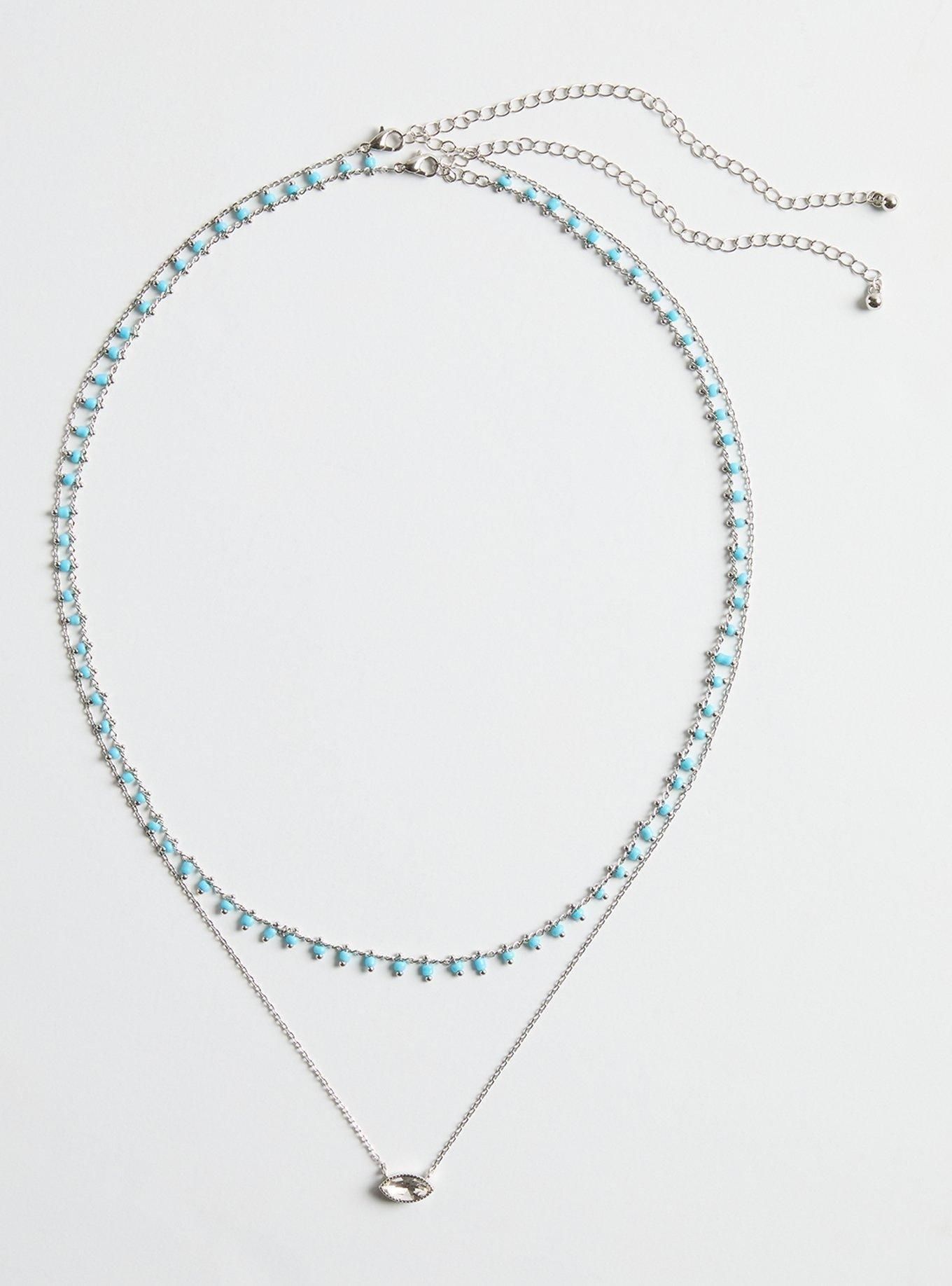 Rhinestone Beaded Layered Necklace | Torrid (US & Canada)