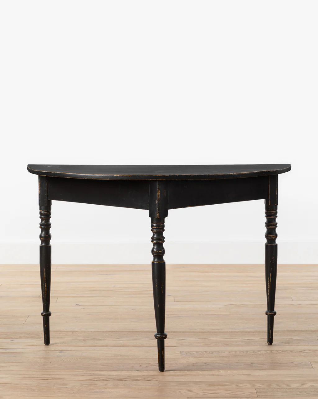 Vintage Painted Black Swedish Demi Lune Tables (Set of 2) | McGee & Co.