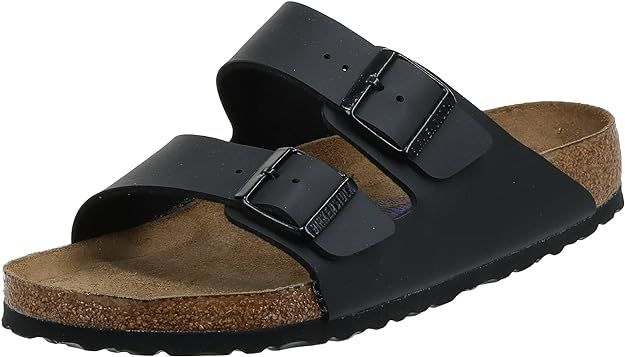 Birkenstock Men's Amalfi Leather Soft Footbed Arizona Sandals | Amazon (US)