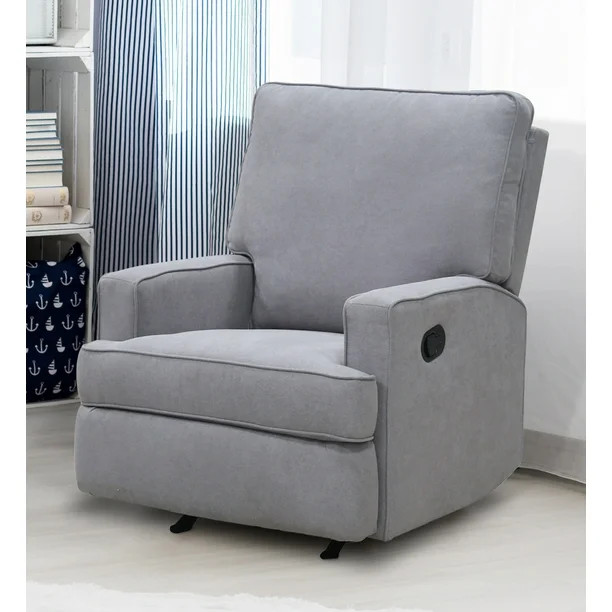 Baby Relax Salma Rocking Recliner Nursery Chair, Grey - Walmart.com | Walmart (US)