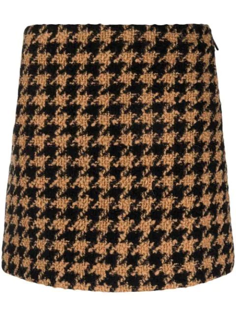 MSGM houndstooth-pattern Mini Skirt - Farfetch | Farfetch Global