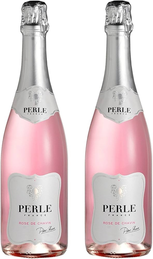 Pierre Chavin Perle Rose Non-Alcoholic Sparkling Rose Wine 750ml (2 Bottles) | Amazon (US)