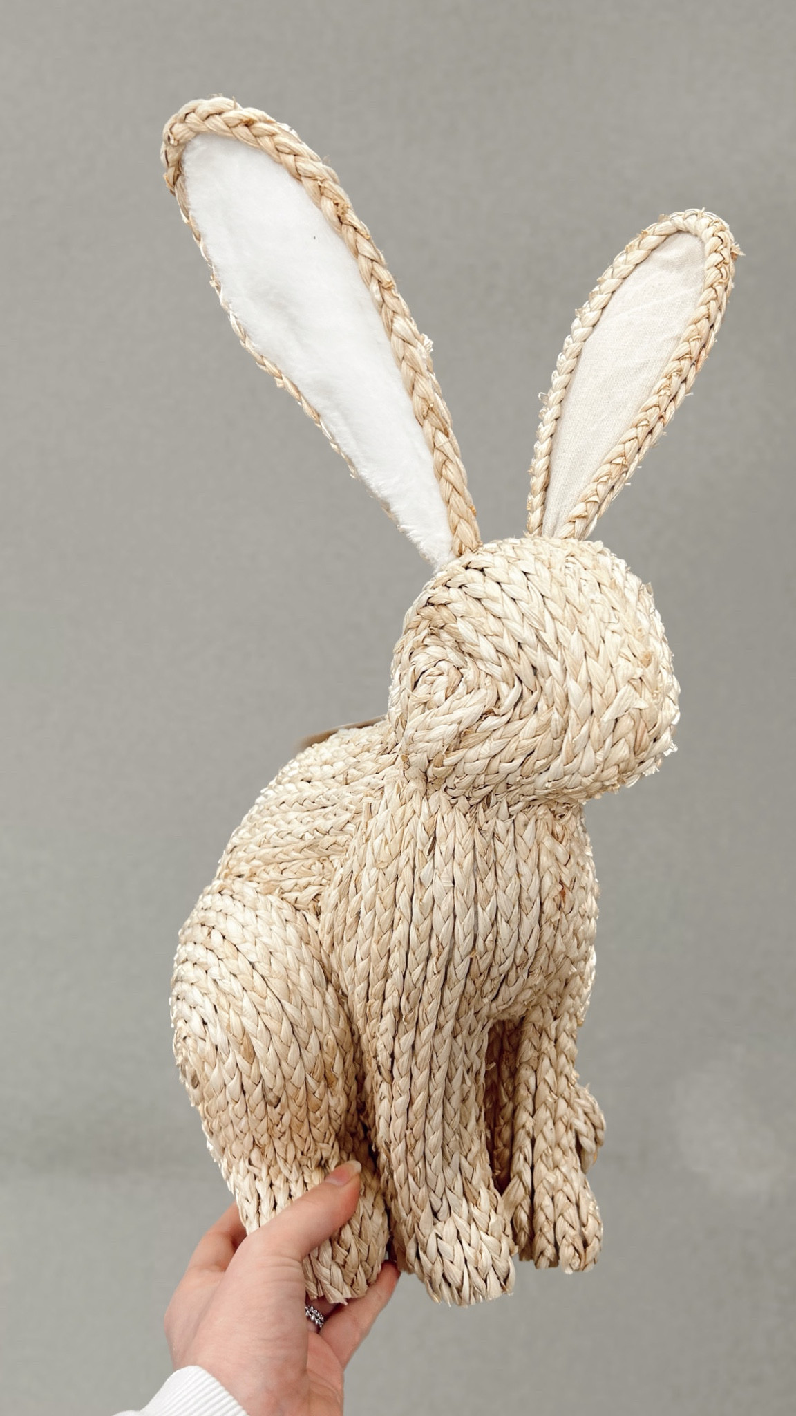 woven Easter bunny! 🐰 #wovenspring #springdecor #easterbunny #easterdecor #neutraleaster #rattan #easter #bunny #neutralhome #holiday #jute #braidedbunny

#LTKhome #LTKSeasonal #LTKSpringSale