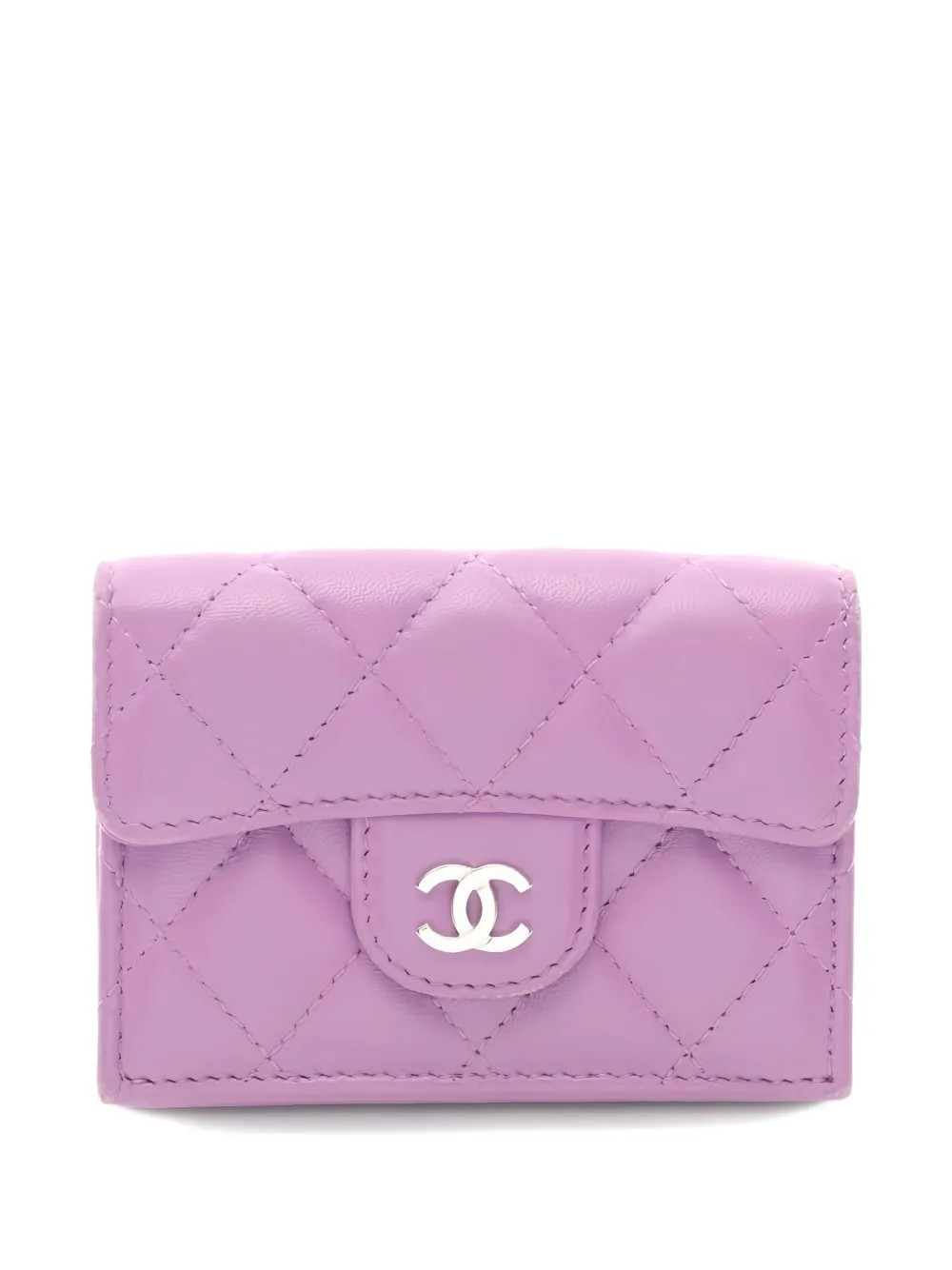 CHANEL Pre-Owned 2019 matelasse flap wallet - Purple | Farfetch Global
