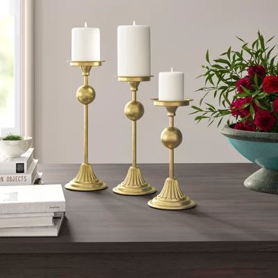 Karley Piece Metal Candlestick Set | Wayfair North America