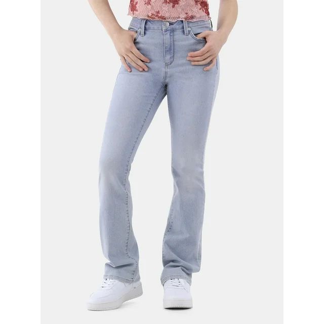 No Boundaries Mid Rise Bootcut Jeans, 32” Inseam, Women’s | Walmart (US)