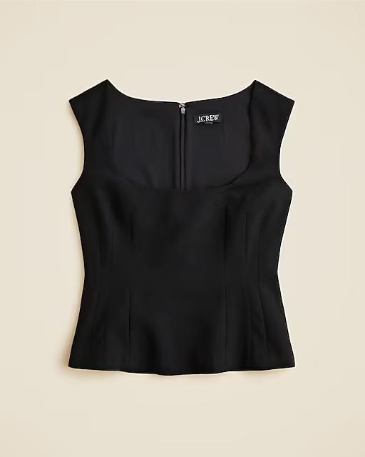 Wide scoopneck tank top in city crepe | J. Crew US