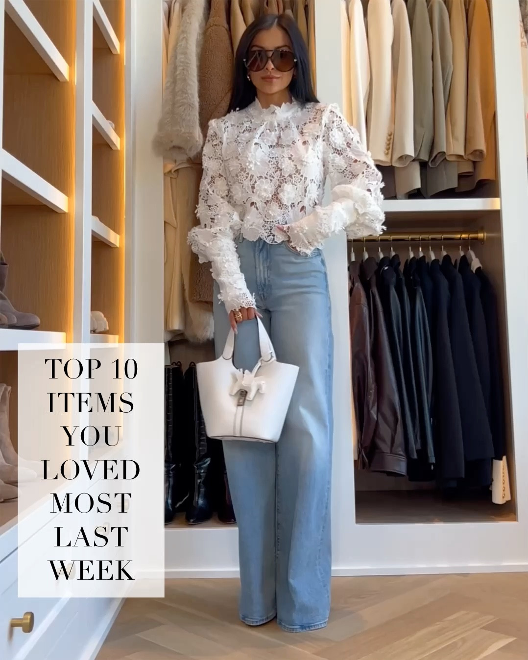 Last week’s best sellers 
Mother denim that’s flattering on everyone wearing a 24 
White lace top wearing an XS
Cigarette jeans that are chic and flattering wearing a 24
Farm Rio top wearing an XXS
Hermes inspired bag and belt 
Amazon sunglasses 


#LTKOver40 #LTKPetite #LTKootd