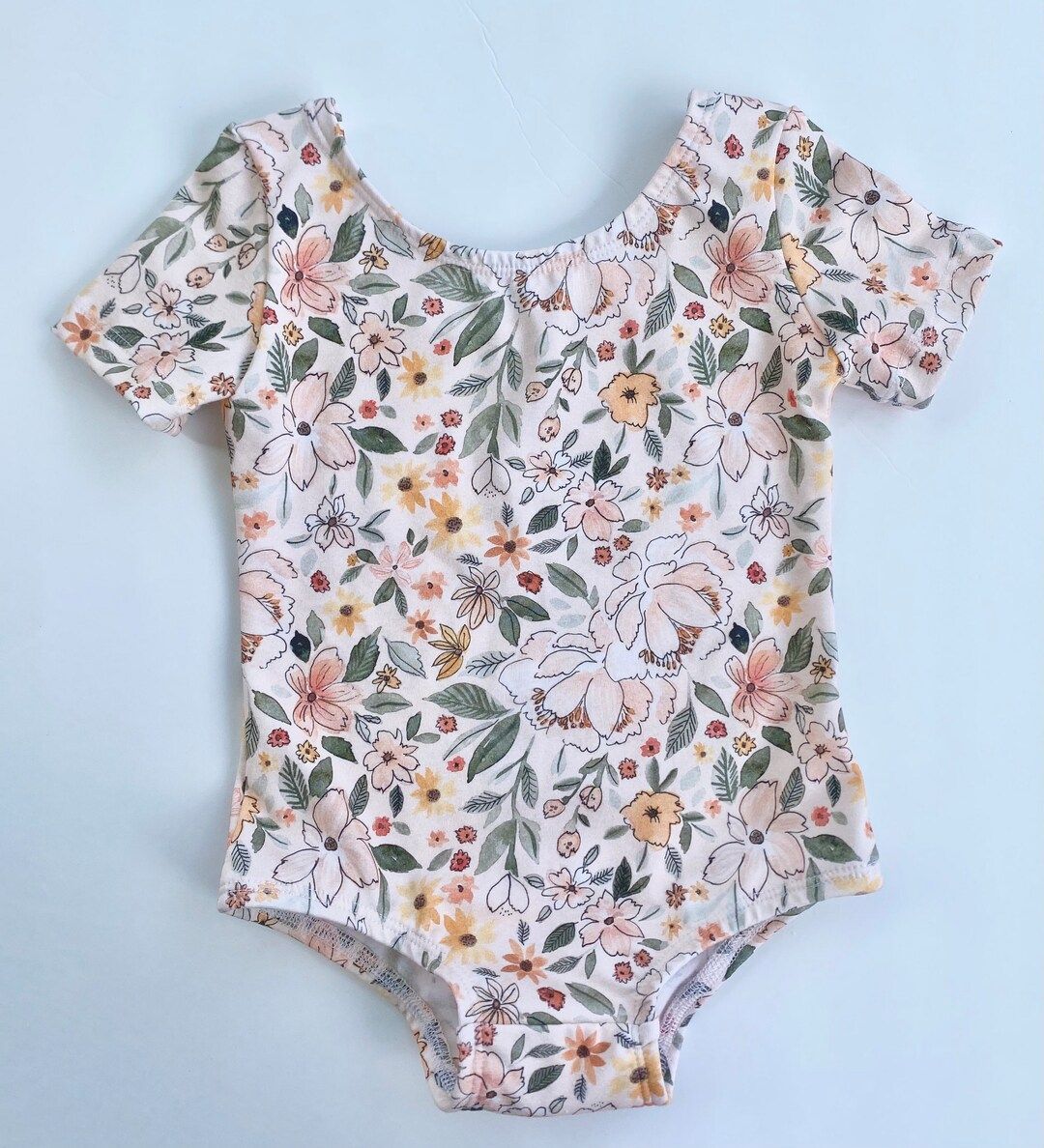 Fall Floral Flowers Leotard Baby Leotards Leotards With - Etsy | Etsy (US)