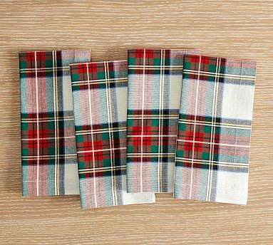 Stewart Plaid Cotton Napkins - Set of 4 | Pottery Barn (US)