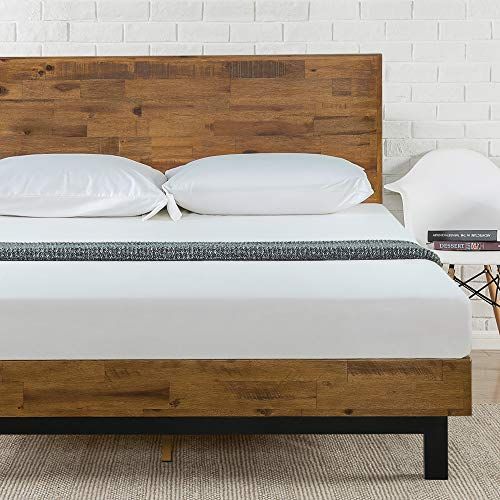 Amazon.com: ZINUS Tricia Wood Platform Bed Frame with Adjustable Headboard / Wood Slat Support wi... | Amazon (US)