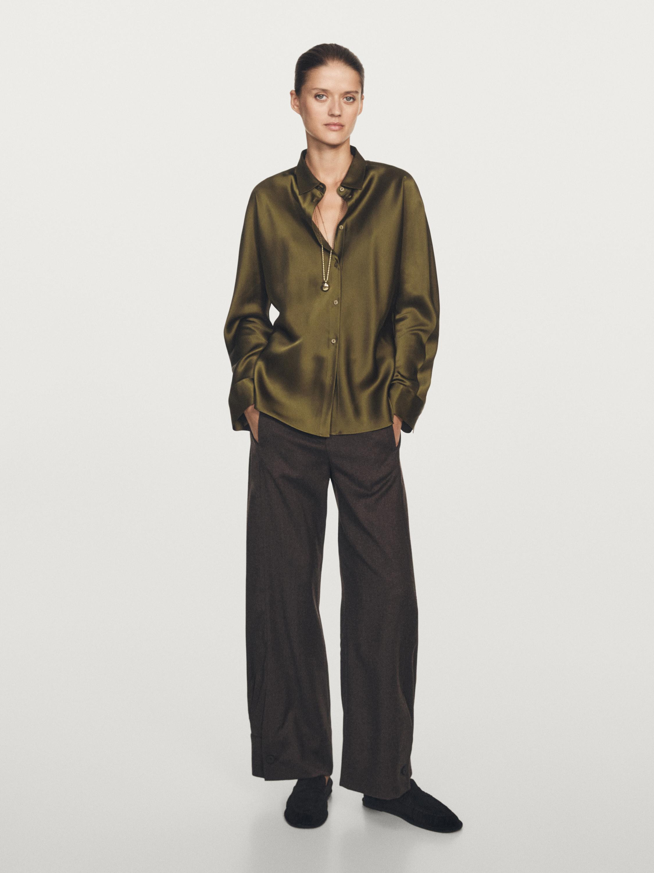 100% wool barrel fit trousers | Massimo Dutti US