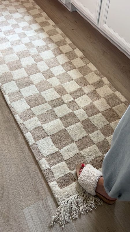 Irregular checkerboard rug from Lulu and Georgia ✨