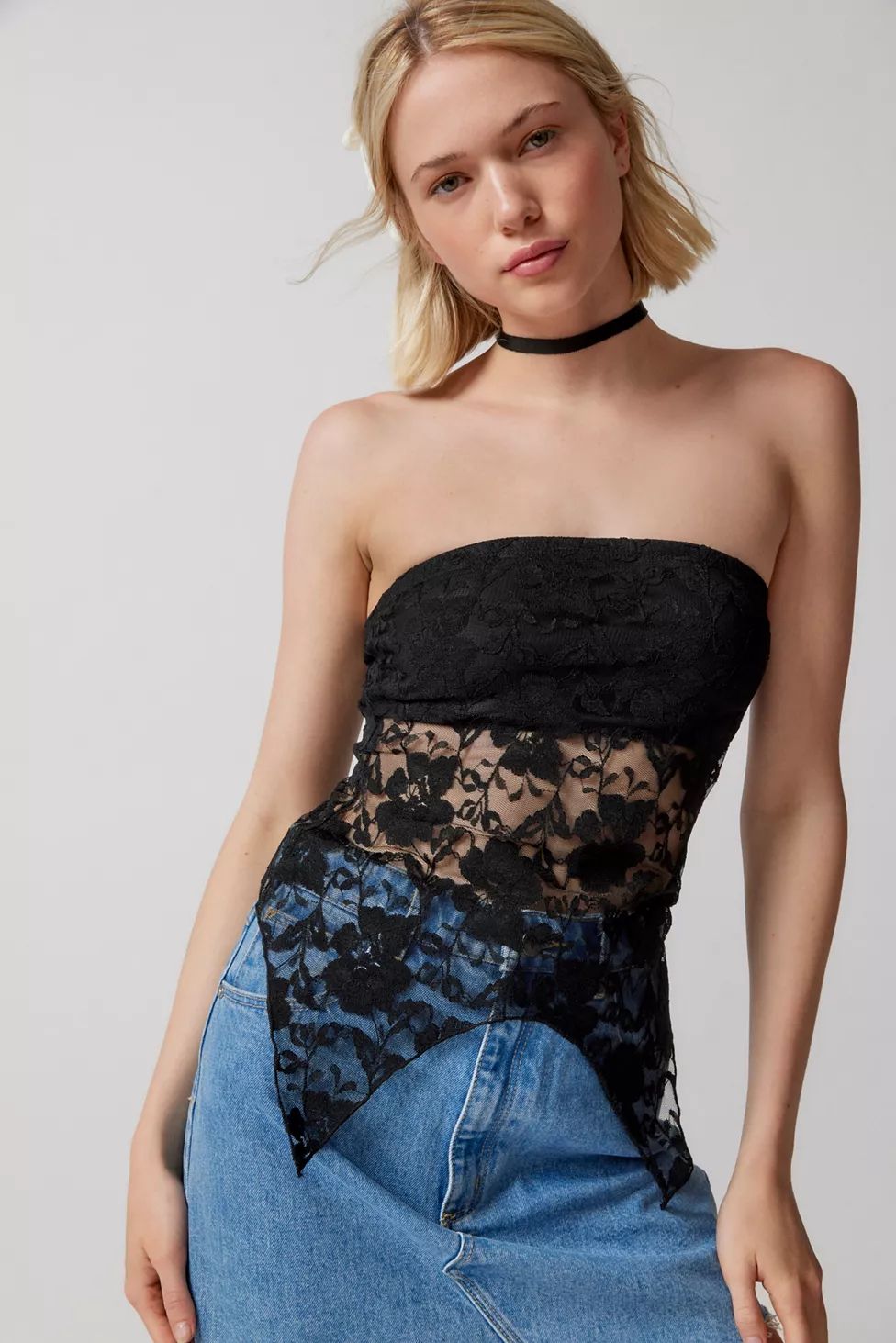 Urban Renewal Remnants Witchy Lace Tube Top | Urban Outfitters (US and RoW)