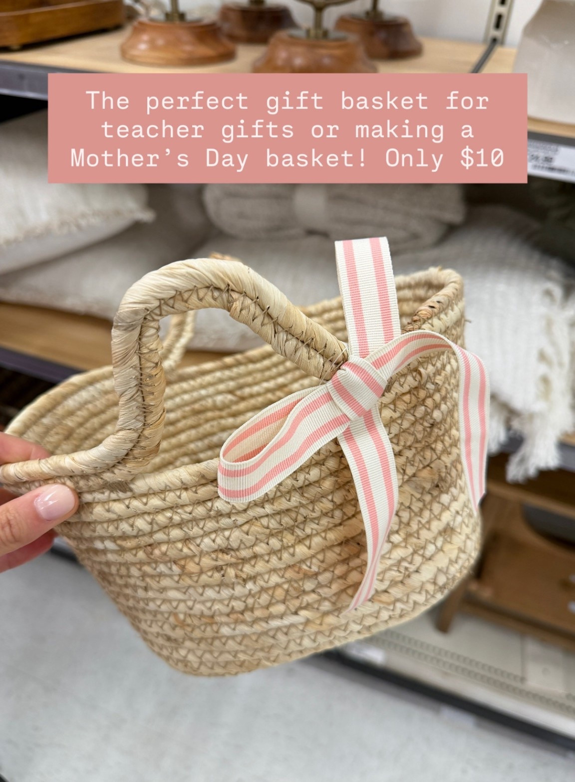 This basket makes the perfect base for a Mother’s Day or teacher gift!

Loverly Grey, Target find, Mother’s Day gift basket, teacher gift basket 

#LTKMothersDay
