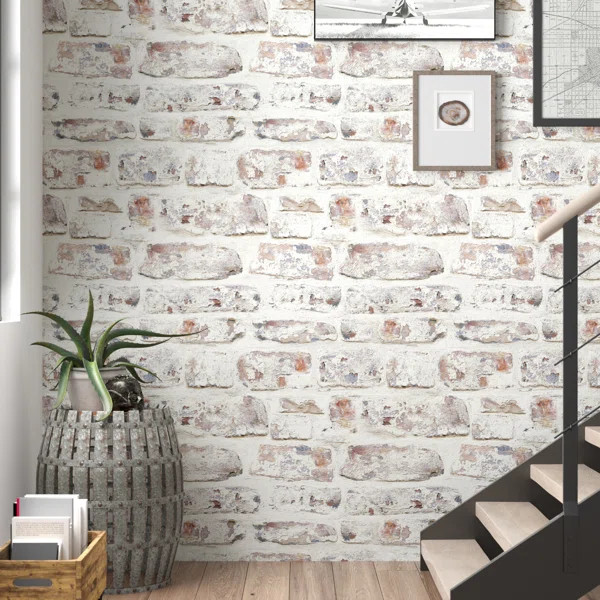 Eichelberger 34.45' x 20.87" Brick Wallpaper Roll | Wayfair North America