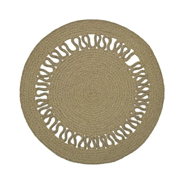Better Homes & Gardens Natural Round Jute Placemat - Walmart.com | Walmart (US)