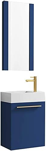 Blossom Colmar 18-Inch Bathroom Vanity with Acrylic Sink and Mirror, All-Wood Construction, Space... | Amazon (US)