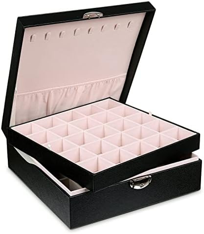 misaya Earrings Jewelry Box Women 50 Slots Jewelry Organizer, Birthday and Christmas Gift, Earrin... | Amazon (US)