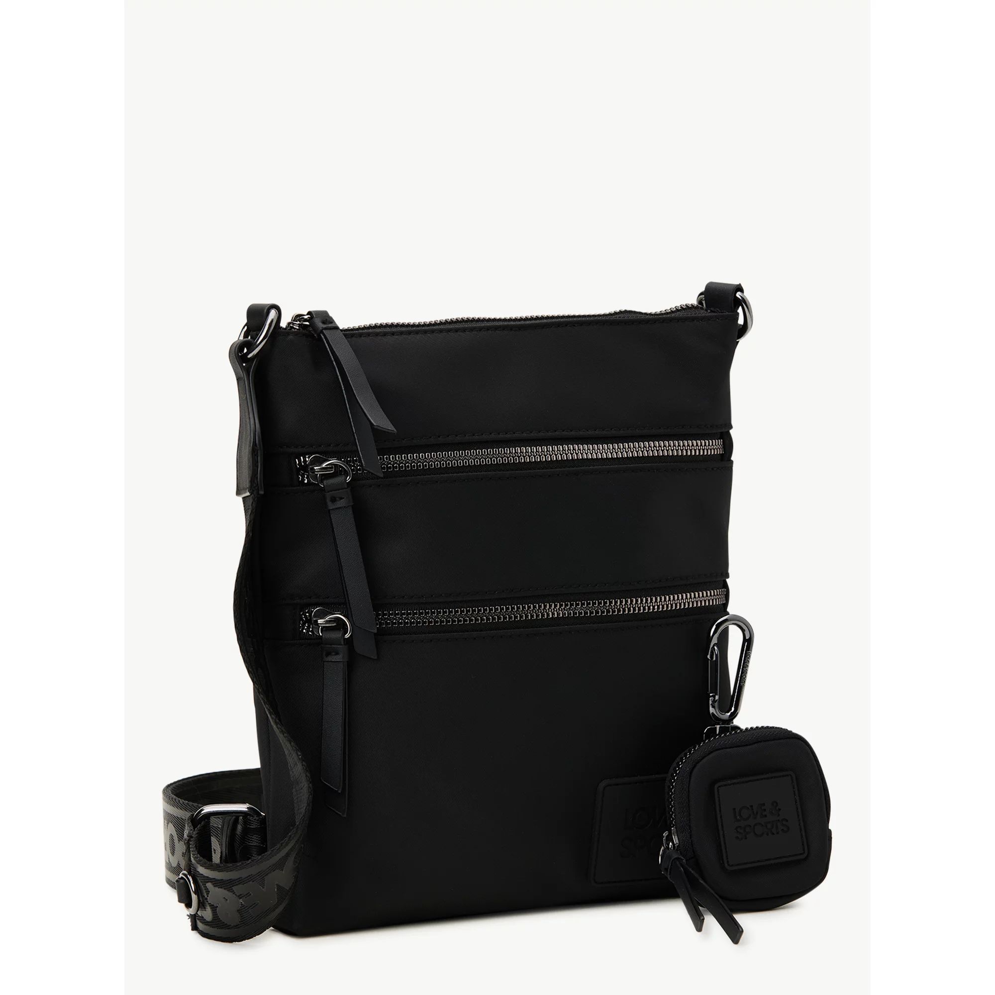 Love & Sports Women's Olivia North/South Crossbody Handbag, Black | Walmart (US)