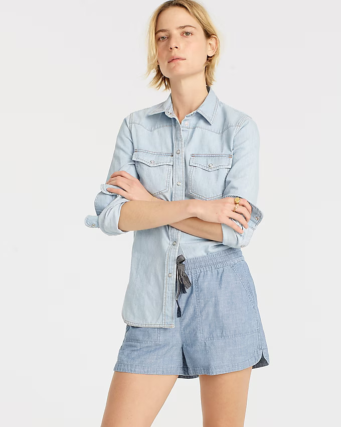 New seaside short in chambray | J. Crew US